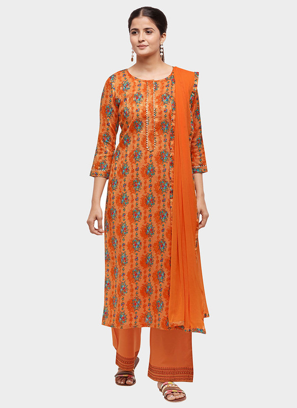 Dial N Fashion Orange Latest Designer Party Wear Salwar Suit