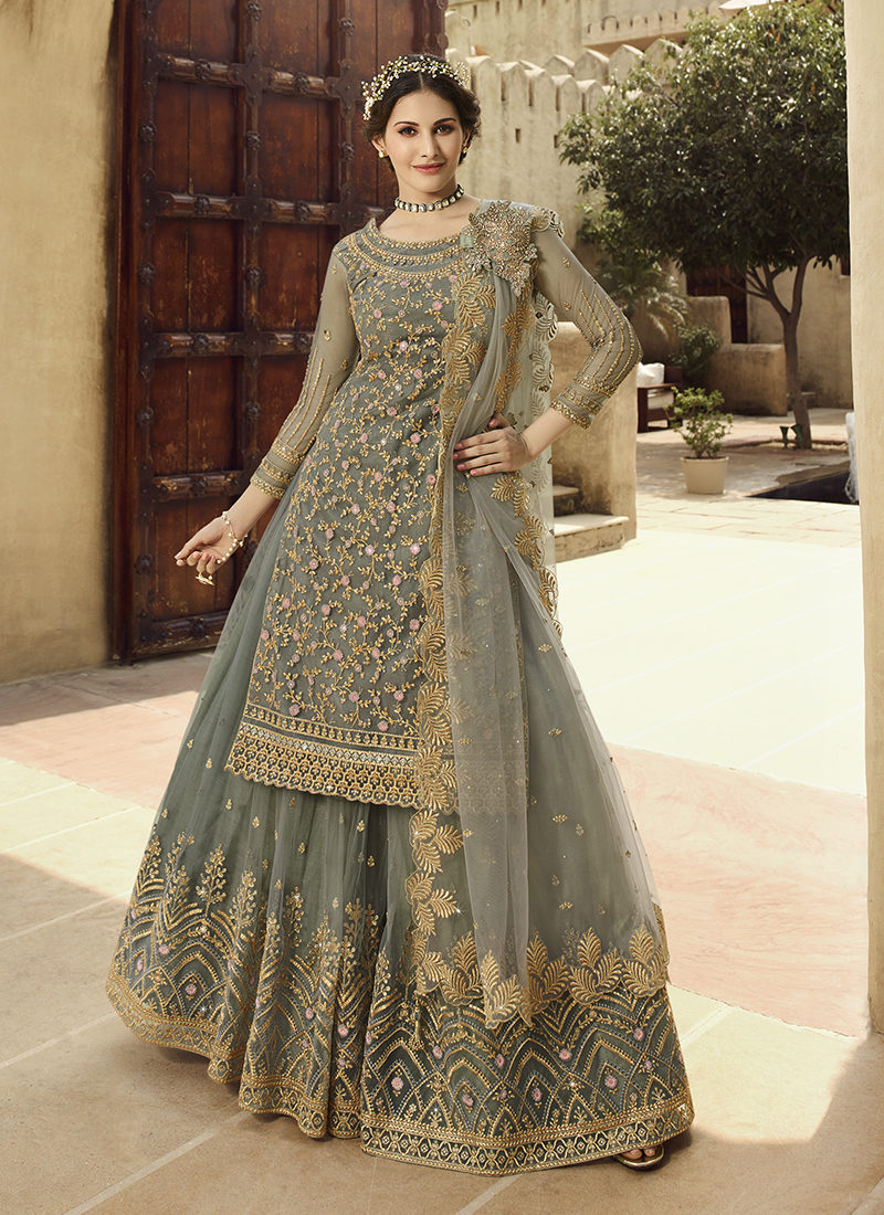 Glossy Amyra Shaivi Beautiful Designer Wedding Wear Suit