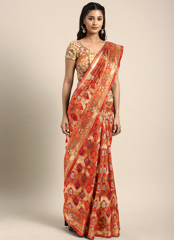 RK Multi Color Designer Banarasi Art Silk