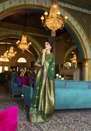 Silk Saree Collection From Rajtex Green And Elegent