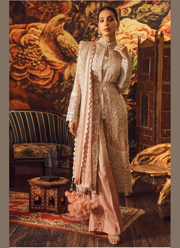 Dial N Fashion Peach  Heavy Designer Bridal Wear Salwar Suit