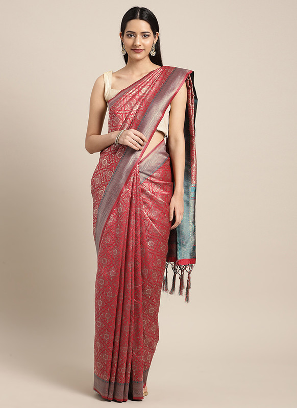 Dial N Fashion Red  Designer Classic Party Wear Saree