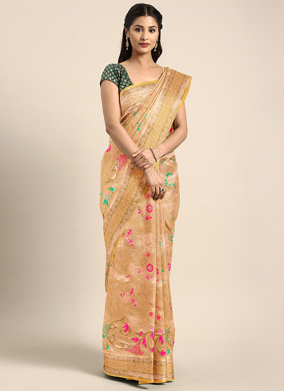 Dial N Fashion Gold  Designer Classic Party Wear Saree