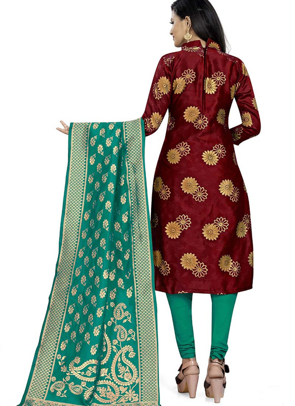 Dial N Fashion Maroon  Latest Designer Banarasi Silk Salwar Suit