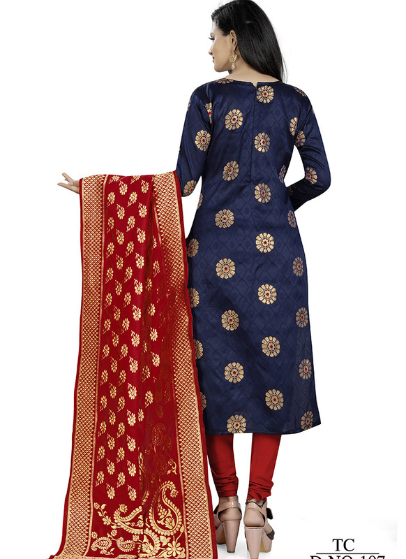 Dial N Fashion Blue  Latest Designer Banarasi Silk Salwar Suit