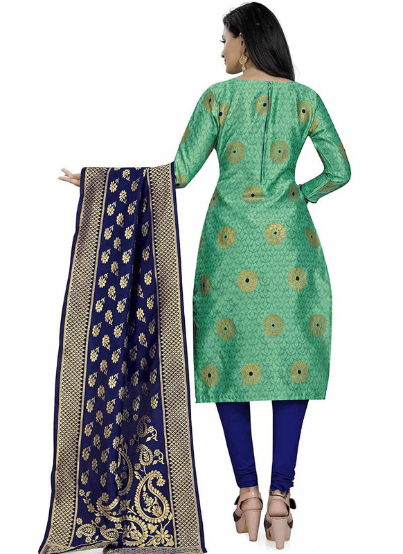 Dial N Fashion Green  Latest Designer Banarasi Silk Salwar Suit