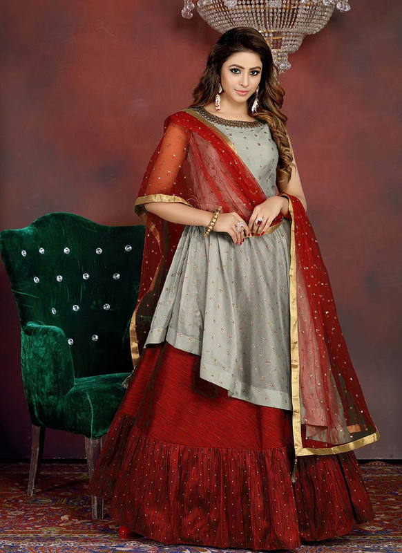 Dial N Fashion   Heavy Designer Traditional Wear Readymade Suit