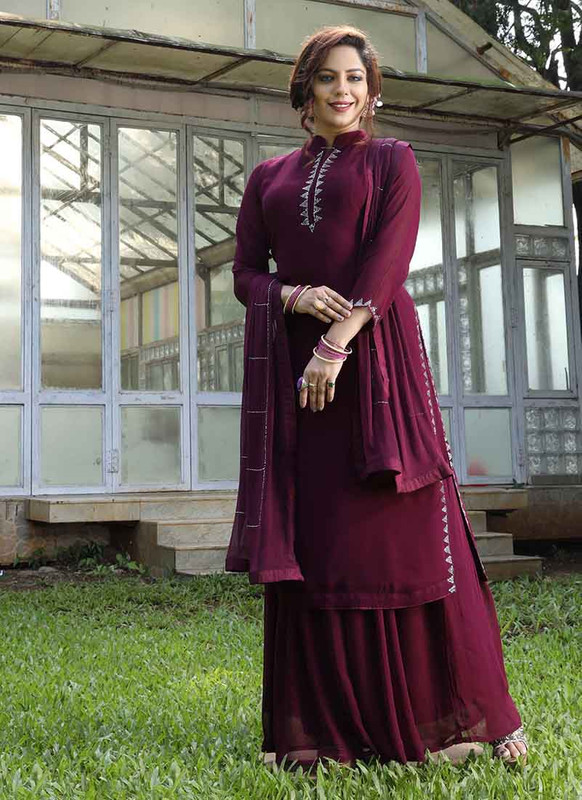 Dial N Fashion Maroon  Heavy Designer Readymade Salwar Suits