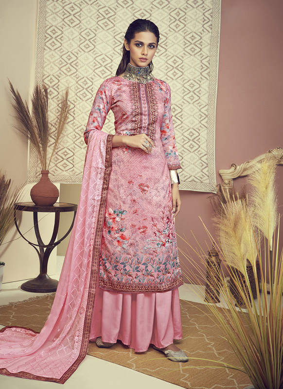 Dial N Fashion Pink  Designer Digital print Cotton Salwar Suit