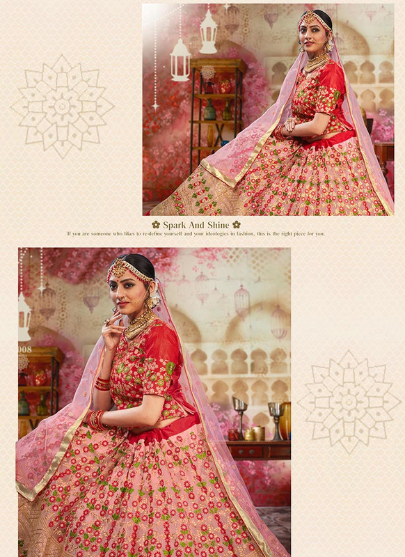 Dial N Fashion  Pink  Heavy Designer Weadding Wear Bridal Lehenga Choli