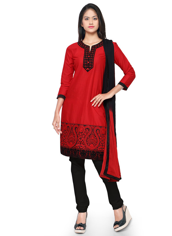 Dial N Fashion Red  Designer Party Wear Salwar Suit