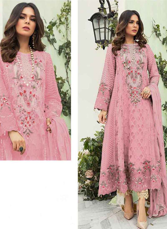 Dial N Fashion Light Pink  Designer Party Wear Pakistani Style Georgette Salwar Suit