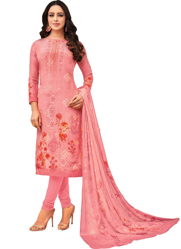 Dial N Fashion Pink  Designer Party Wear Pure Viscose Salwar Suit