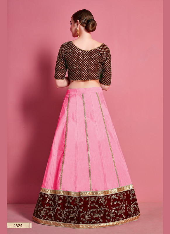 Sareetag Arya Designs Baby Pink Splendid Party Wear Lehenga Choli