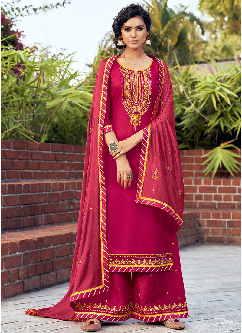 Dial N Fashion Jam Silk With Embroidery Work Salwar Suit