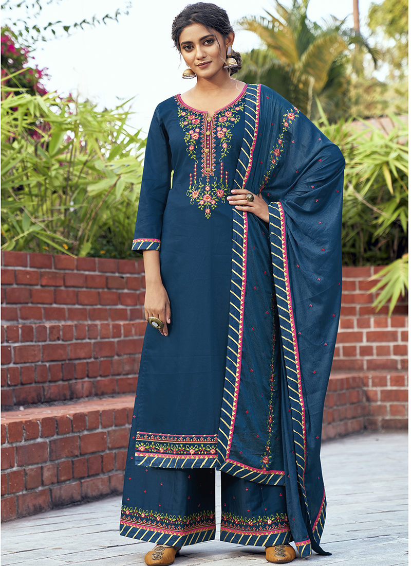Dial N Fashion Jam Silk With Embroidery Work Salwar Suit