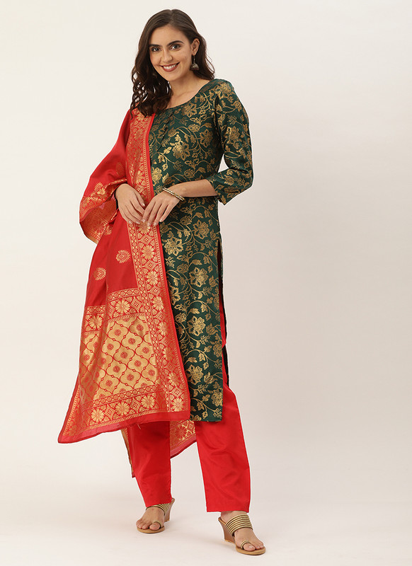 Designer Party Wear Jacquard Salwar Suit