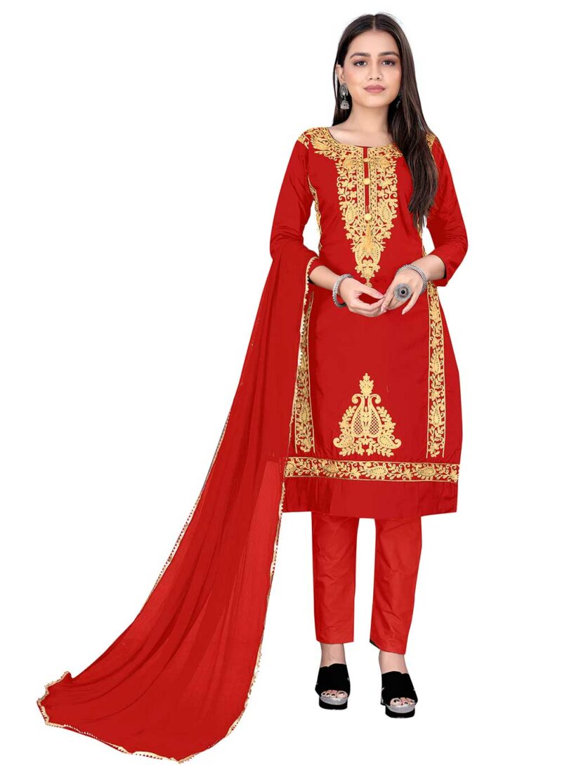 Anishka Eid Special Red Churidar Salwar Suit