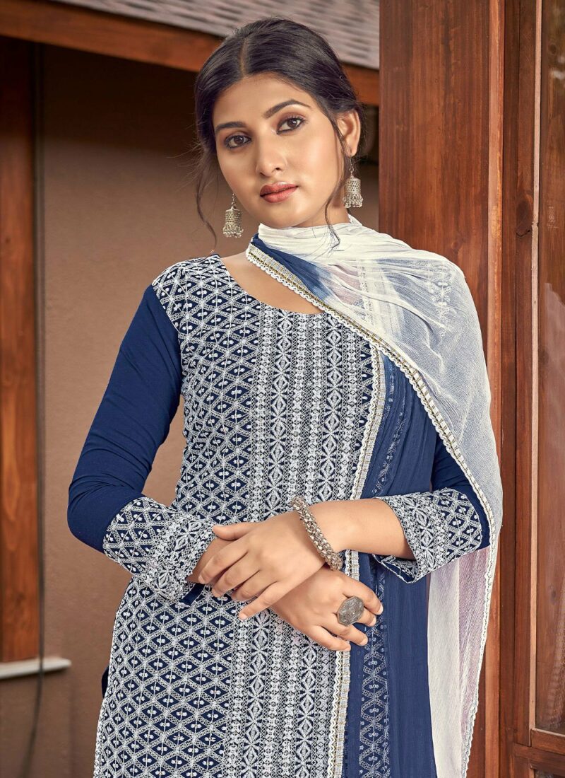 Sareetag Embroidered Pant Style Suit